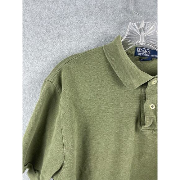 VTG Ralph Lauren Polo Shirt Men's L Green Short Sleeve‎ Preppy Classic Pullover - Picture 2 of 8